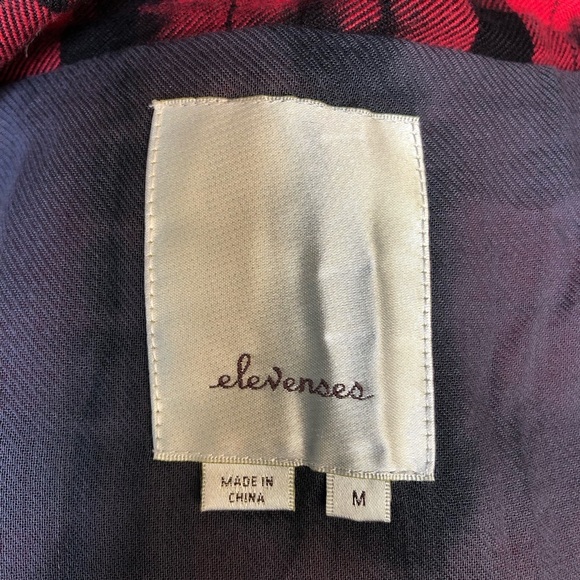 ANTHROPOLOGIE Elevenses Roxanne Vest in Red Plaid Waterfall Size M - Picture 7 of 10